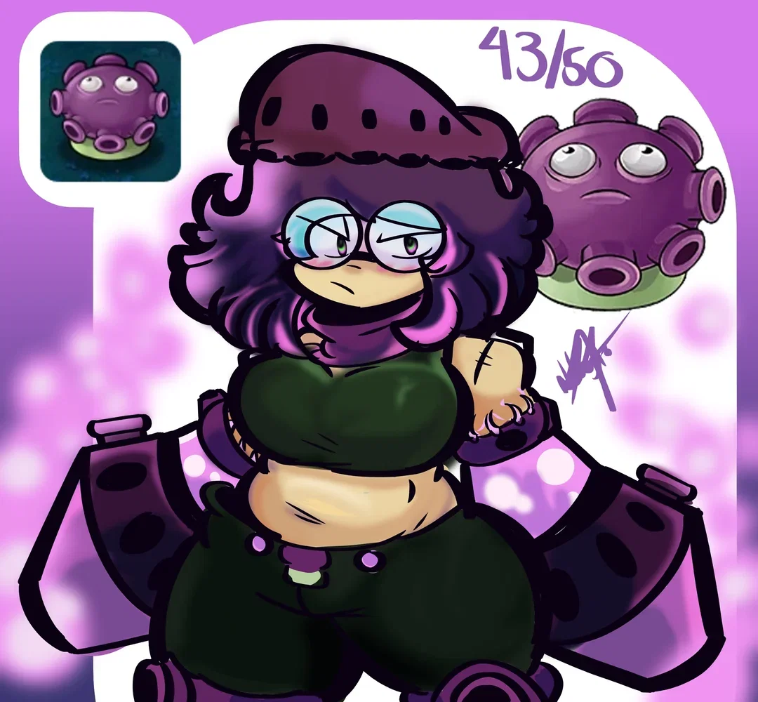 Gloom shroom-Morvena (PvZ: GIRLS VS ZOMBIES AU)