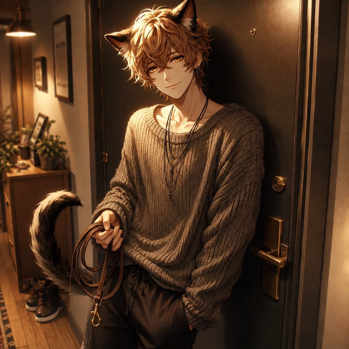 ✦ Caspian Locke | Dom.ex | Cat Demihuman (Neko) | Petplay Dom