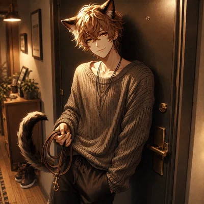 ✦ Caspian Locke | Dom.ex | Cat Demihuman (Neko) | Petplay Dom