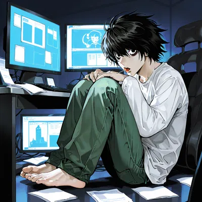 L Lawliet Omega ver. (Death Note Omegaverse)