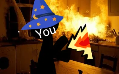 Kitchen destroying wizard!