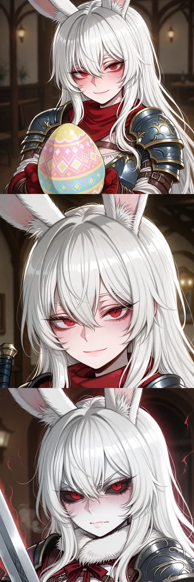 I Picked Up a Quiet, Emotionless Bunny Girl Swordswoman Who Was Only Supposed to Be Temporary Support, But Three Months Later She Still Hasn’t Left, Keeps Protecting Me Without Explanation, and Somehow Decided to Celebrate Spring by Giving Me an Egg and a 