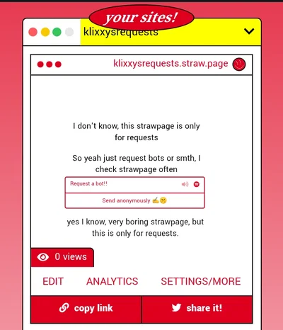 I'm not taking 10 minutes to update my strawpage on every bot oml.