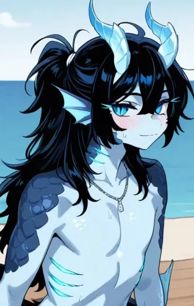 Azure | oddly fuckable fish femboy?
