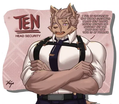Why his pec is so big like female?, Ten - that one head security
