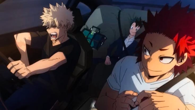 Katsuki Bakugo, Izuku Midoriya, and Eijiro Kirishima