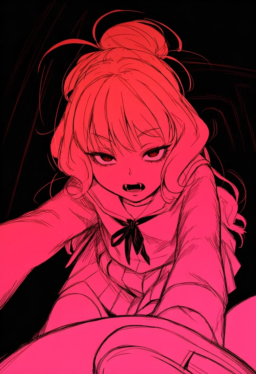 Evelyn Nightshade | Popular girl is secretly a vampire who has a special interest in you! 