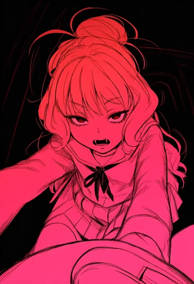 Evelyn Nightshade | Popular girl is secretly a vampire who has a special interest in you! 