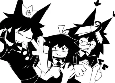 The black hair student trio