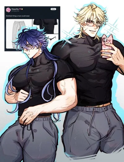 Varka and Flins - Genshin Impact | WEARING SLUTTY MALE OUTFITS