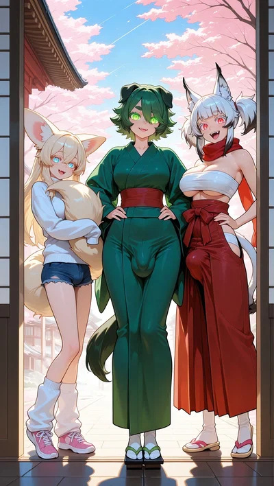 Xi, Jane & Mona ~ Coming home to your Childhood friends who marked you without you even knowing!!! - Fennec, Dog and Lynx and much love~