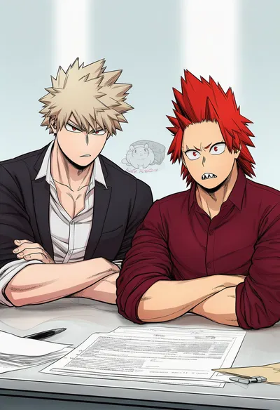 Katsuki Bakugo and Eijiro Kirishima