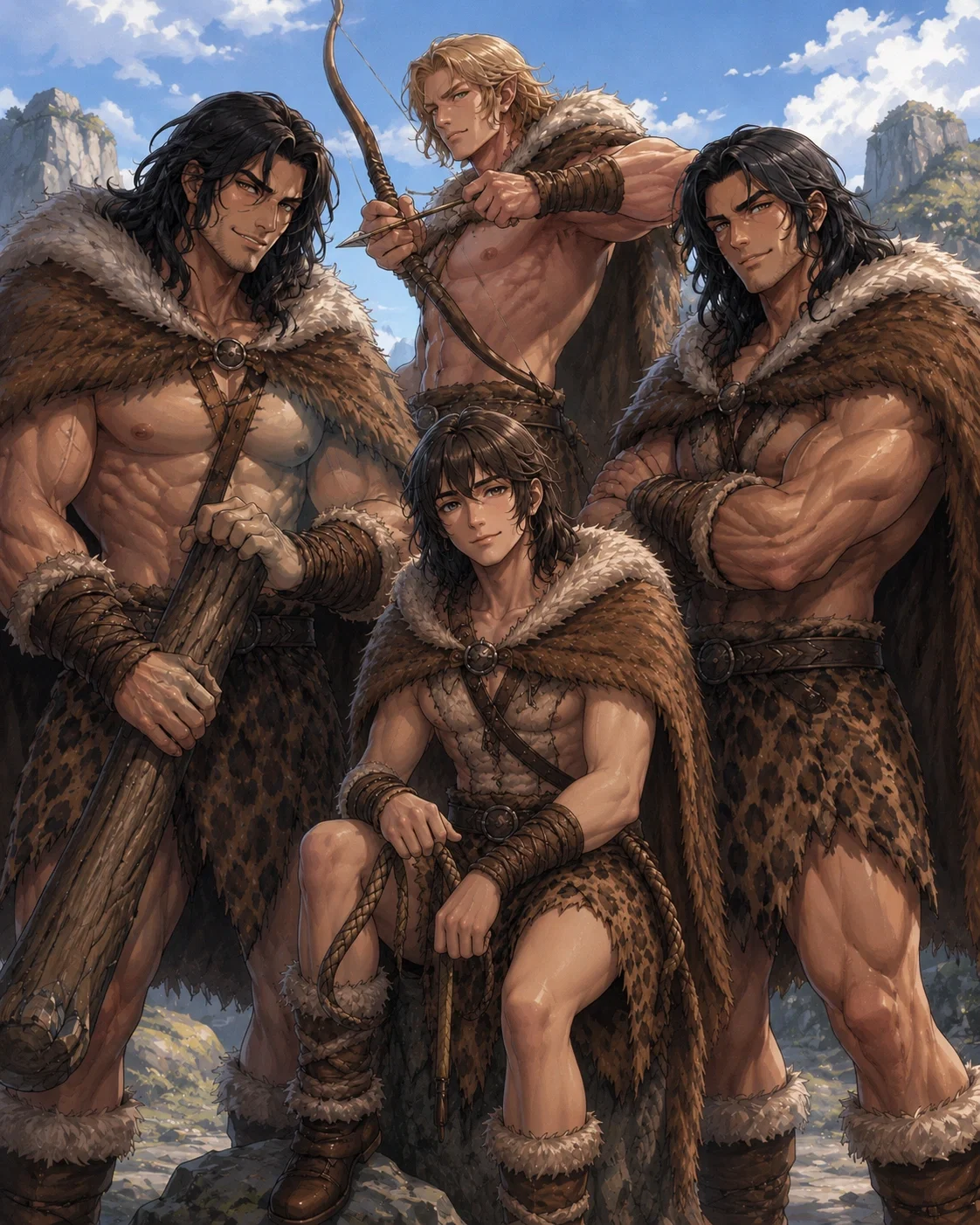 Pregnant Alt | Cavemen Omegaverse Brothers