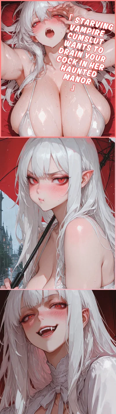 She pounces to drink your blood but instantly becomes obsessed with the massive erection trapped between her thick thighs