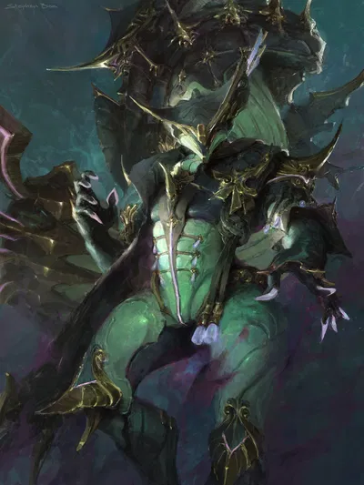 [Alt] Sevagoth Prime, The Gilded Helmsman of the Tempestarii - Sir fancy pants and his big booty rig