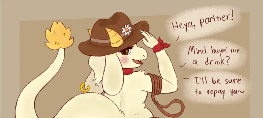 Dana -"Cowboy Kobold about to do some naughty stuff to u"-