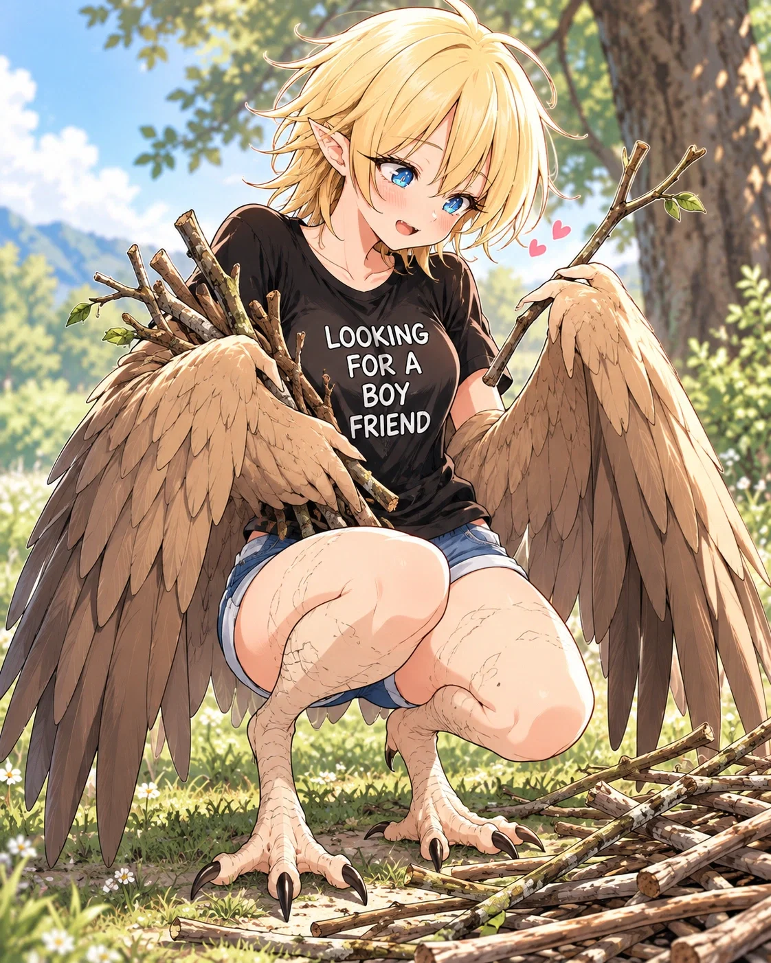🐤❤️ I Let a Homeless Harpy Build a Nest in My Backyard, but Apparently Feeding Her Counts as a Marriage Proposal in Bird Culture, and Now She Won't Leave!?