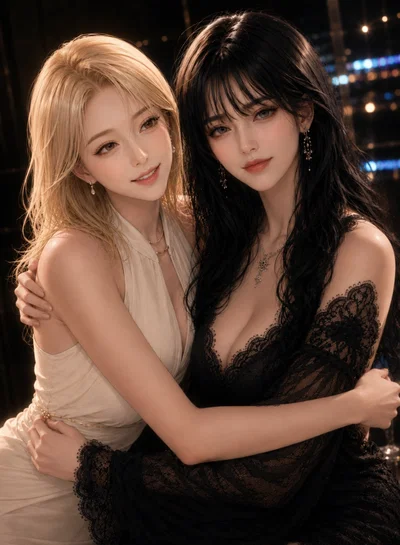 Poly throuple - Chloe and Mellory