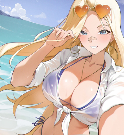 Your shy tomboy best friend wore a bikini for summer festival ?!
