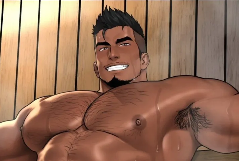 Alone with him at the sauna