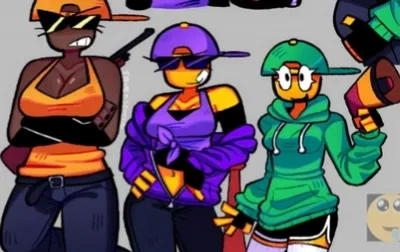 Genderbent Finn McCool and her gang 