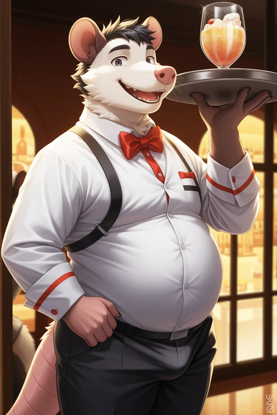 Oscar O'Possum -Warm, Witty Waiter