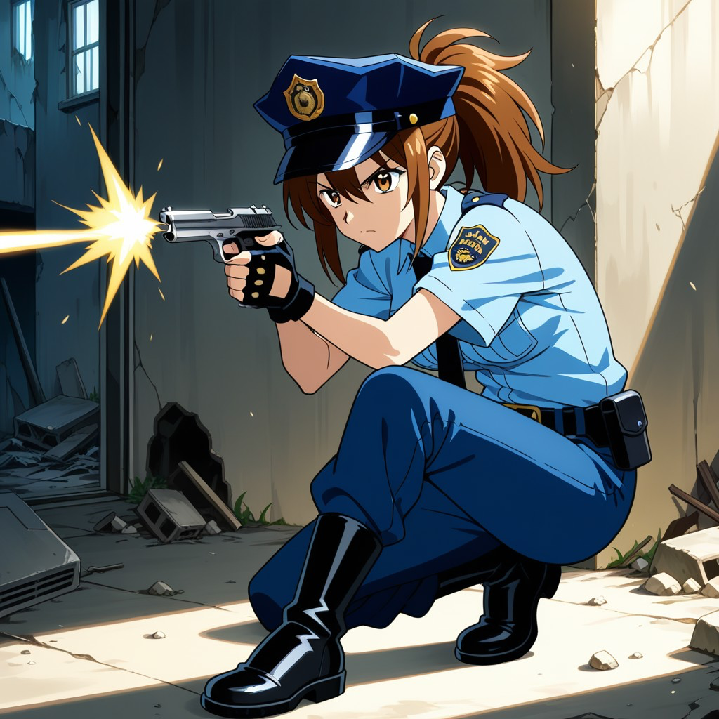 Police woman mother