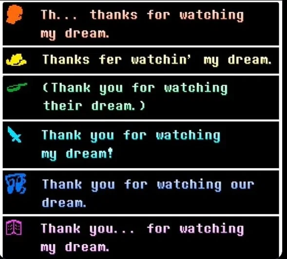 Thank you for watching my dream!