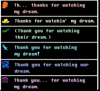 Thank you for watching my dream!