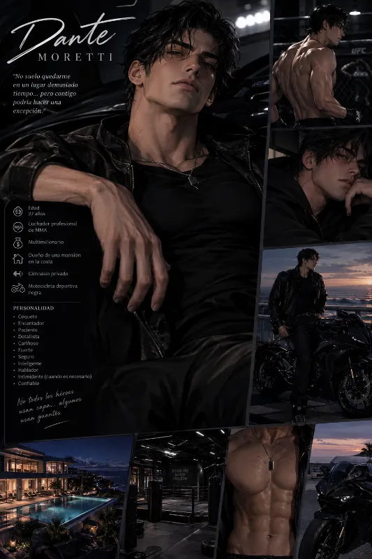 Dante Moretti. “I don’t usually stay in one place for too long... but with you, I might make an exception.”