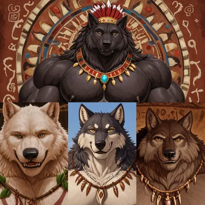 Manada de lobos preñadores 