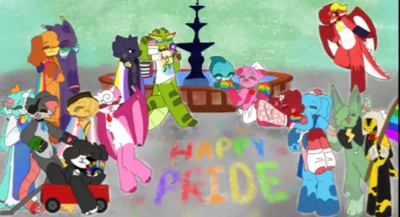 Smiling critters, nightmare critters, frowning critters, and daydream critters, pride month edition 
