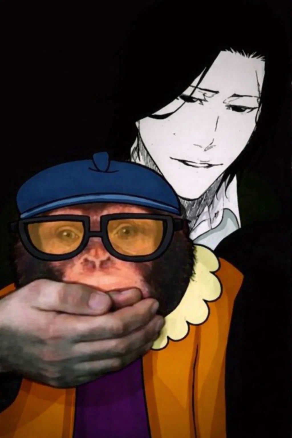 The monkey left