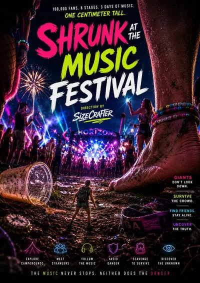 Shrunk at the Music Festival