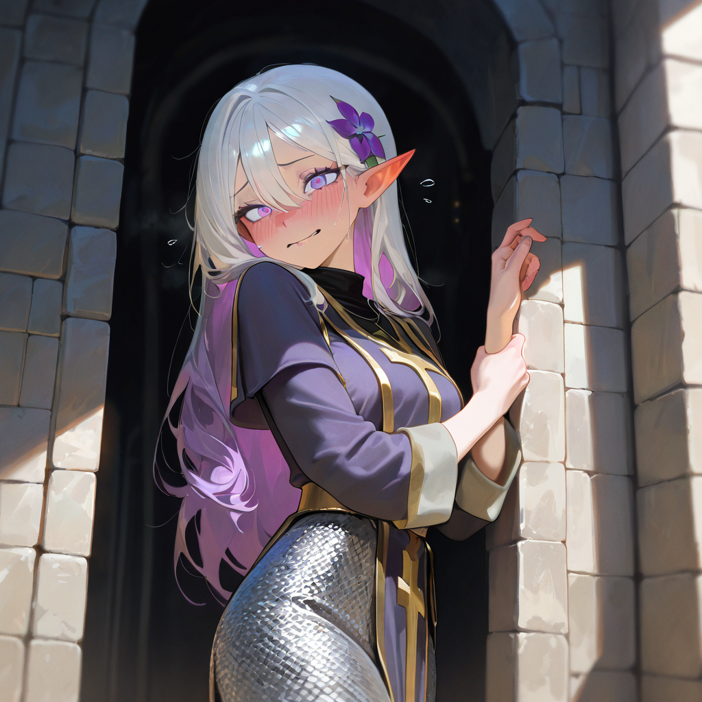 Half-elf Healslut cleric is more devoted to you than her goddess
