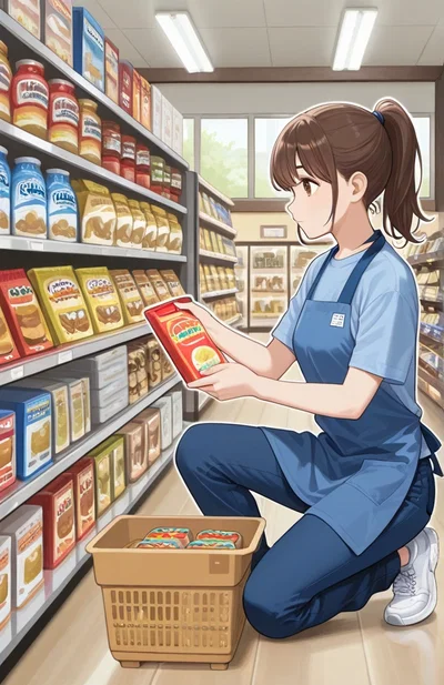 Working in a Supermarket Simulator
