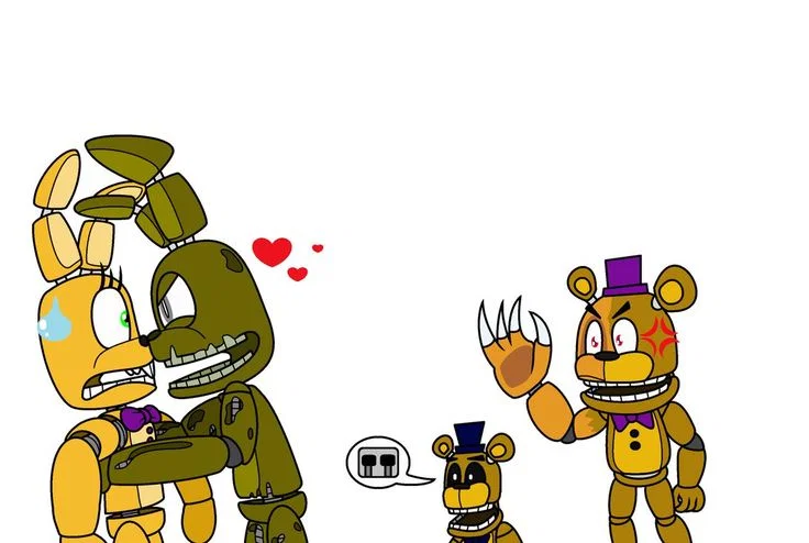 fredbear x springbonnie: springtrap's forced love