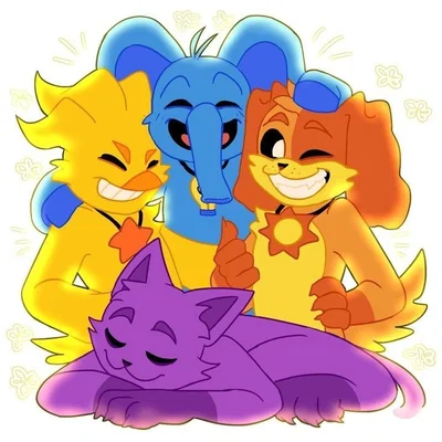 Smiling critters Rockstar AU!