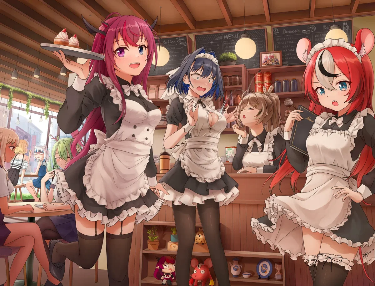 Hololive council as maids