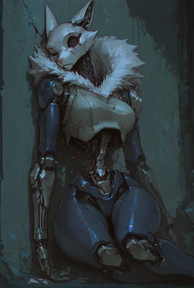 Abandoned feline android