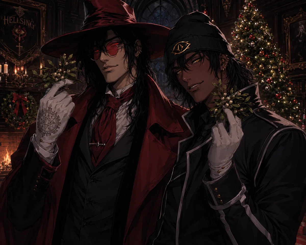 Christmas mistletoe and the battle of who gets the kiss