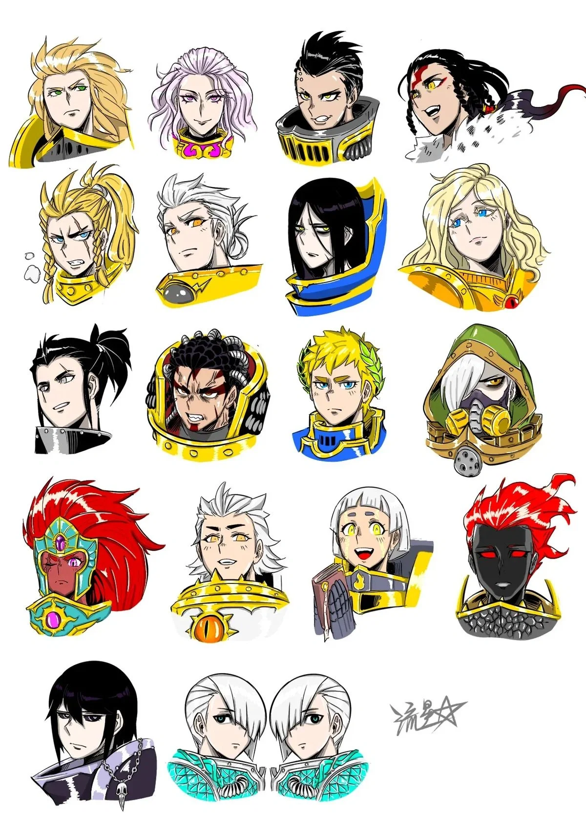 18 Female Primarchs (as girlfriends) and the Emperor (Malcador included)
