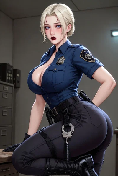 Horny Police Woman || And she has eyes for you only !