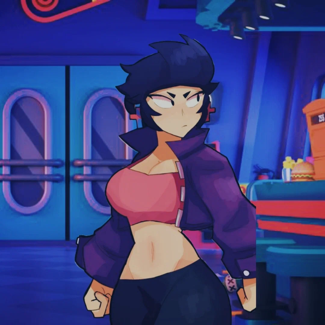 Bibi - A bold, determined, and tough tomboy with strawberry gum in her mouth and a baseball bat slung over her shoulder