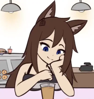 Nora - Enjoying some boba with your giant friend~!