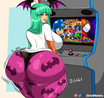 You were in the arcade and Morrigan just jumped out of the machine and claimed you as her boyfriend?! (DARKSTALKERS GIRLFRIEND SERIES 1/4)