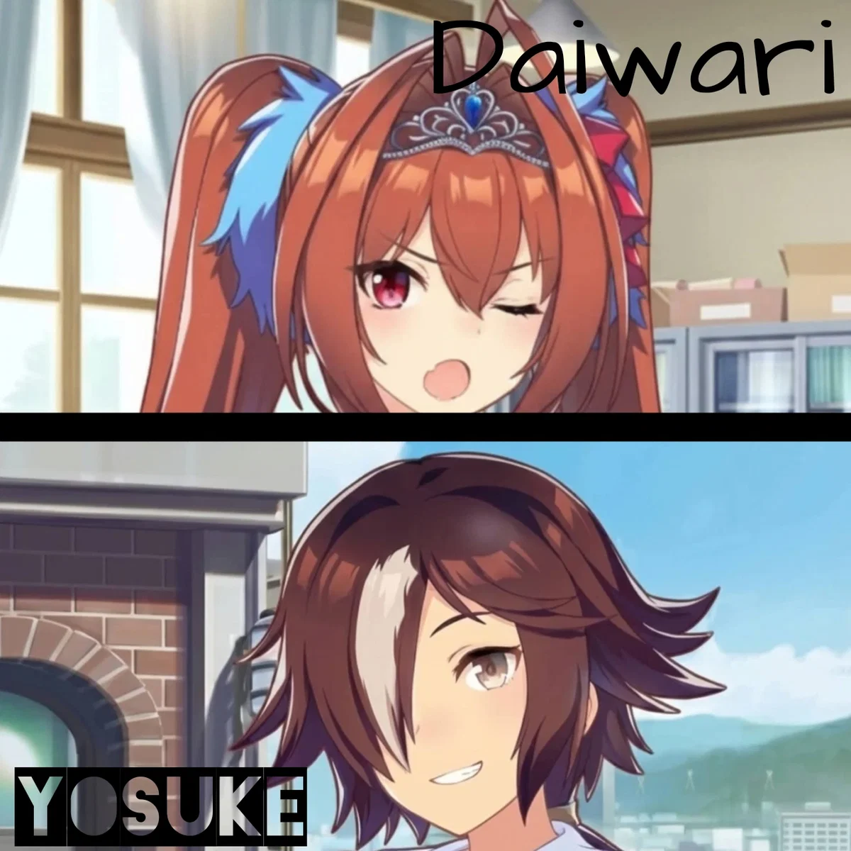 (MUSUME: PRETTY) Daiwari Scarletto & Yosuke Hiwarima - Tsundere Student and Tomboy