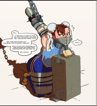Chun li tricked into an escape challenge