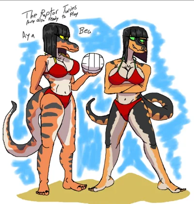 The twins raptors. Liquid and solid raptor.....o wait. Wrong universe