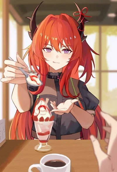 •| Surtr - "Let's do this mission together, hm? What do you mean date? It's a mission."
